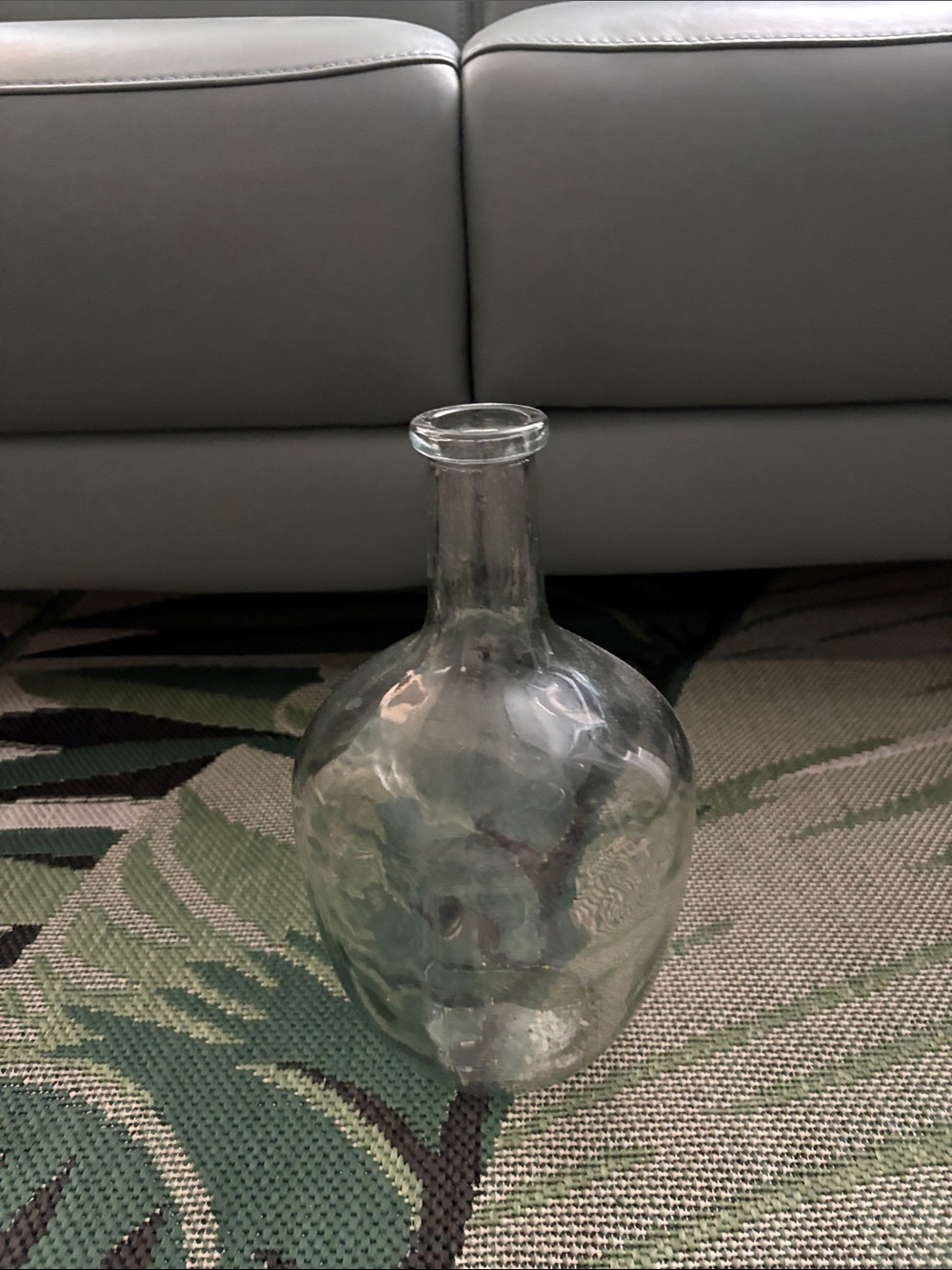 Clear Hand-Blown Glass Round Neck Vase - Home Accents